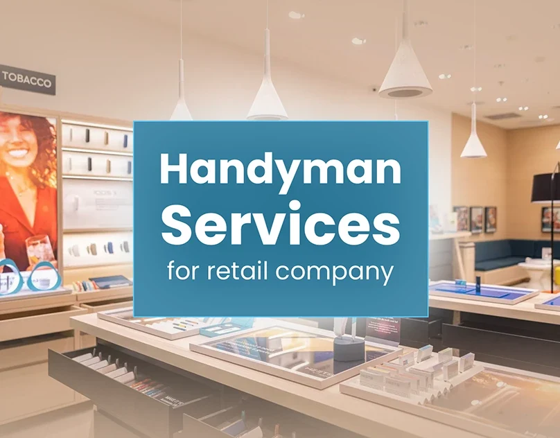 Coperta proiectului public de servicii handyman pentru spații de retail
